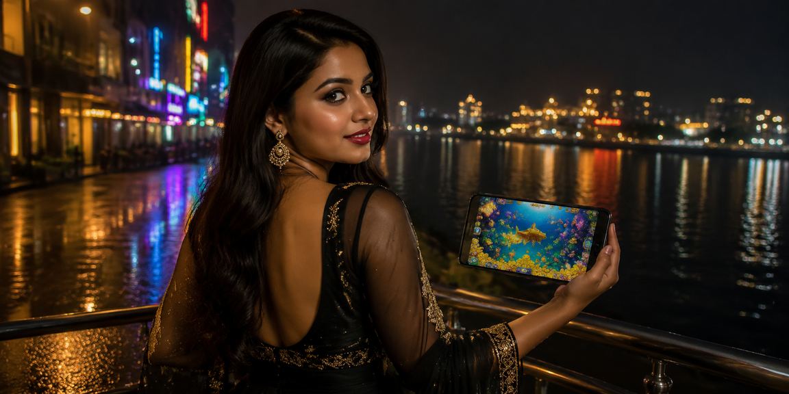 বাংলাদেশে নিয়ন আলোয় ফিশিং গেমের নিরাপদ ও আনন্দময় অভিজ্ঞতার দৃশ্য